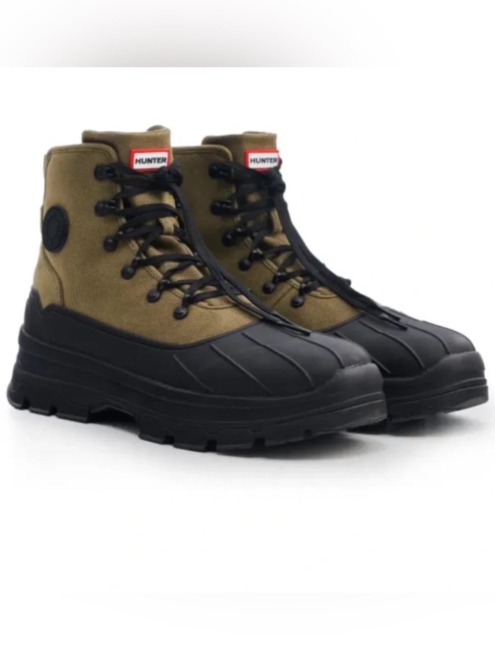 Hunter Explorer Desert Boots Green Black - WOMENS US 8 uk 6 - MINT COND Combat